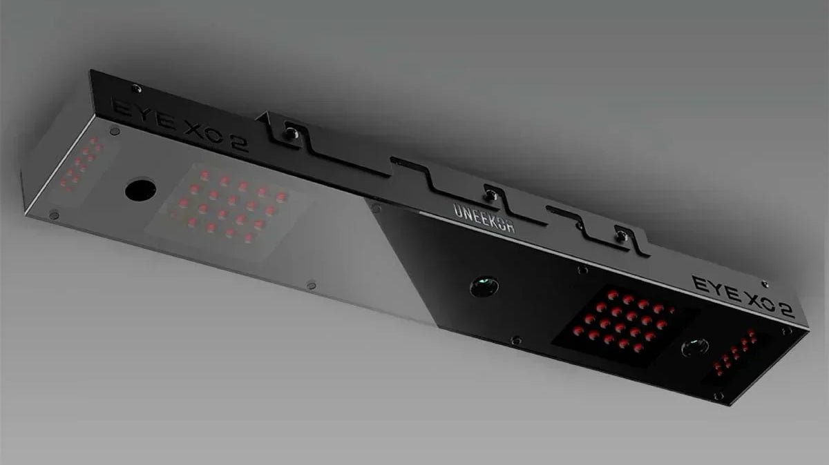 overhead launch monitor gray background