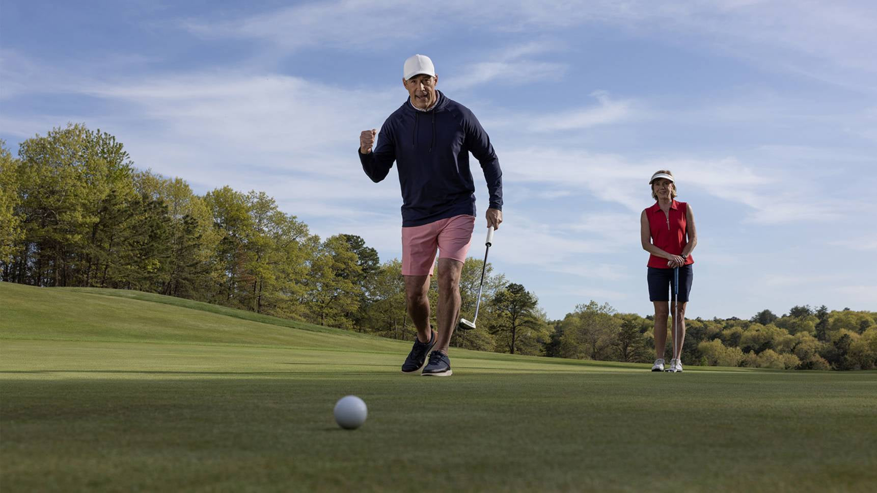 best golf sim outdoor golfers putting together