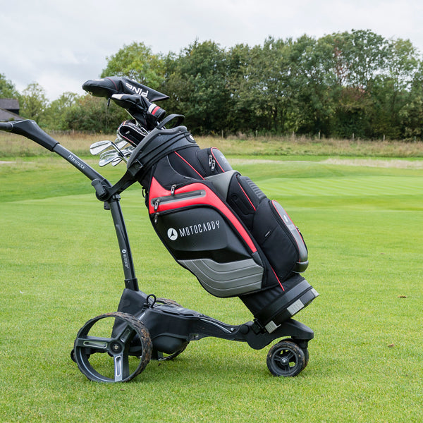 m7 remote electric caddy outdoor view side angle