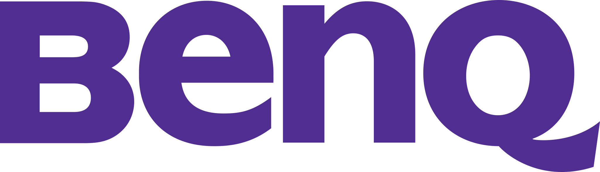 benq logo in purple