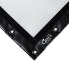 golf simulator projector screen corner finish view