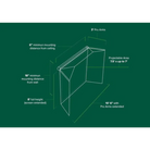 HomeCourse® Retractable Pro 180 Golf Screen dimensions