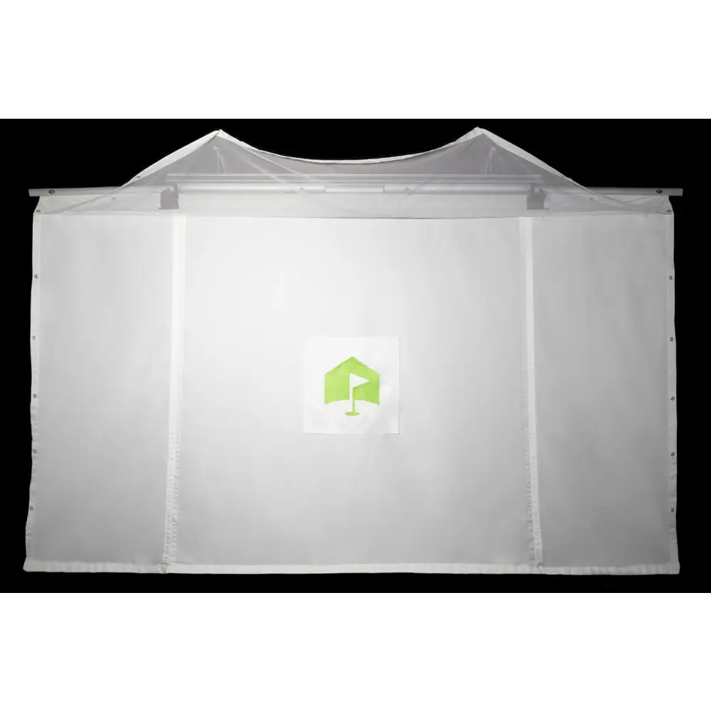 diy golf sim enclosure open front view