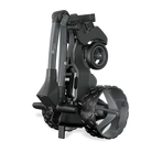 electric remote golf cart folded upright