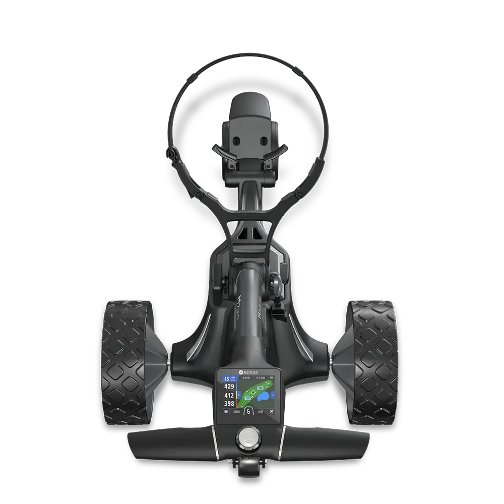 electric pull cart top view looking down