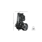 electric caddy cart folded upright with dimensions