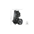 best electric golf push cart that follows you folded upright with dimensions