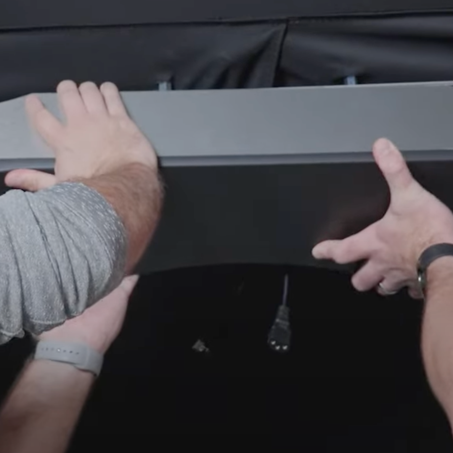 protee vx installation shot two people