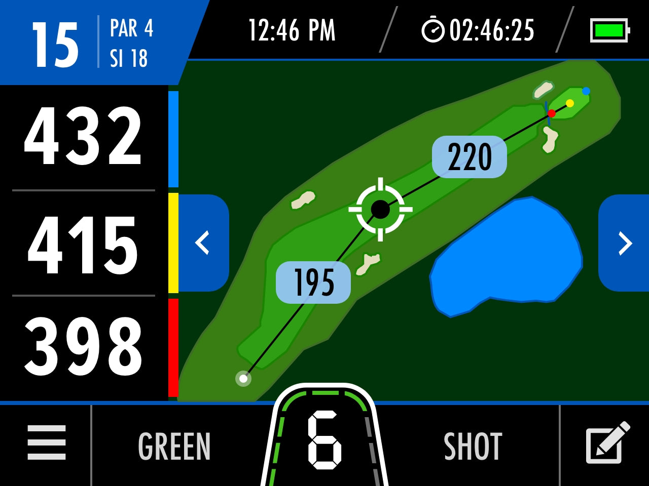 motocaddy trolley golf GPS shot