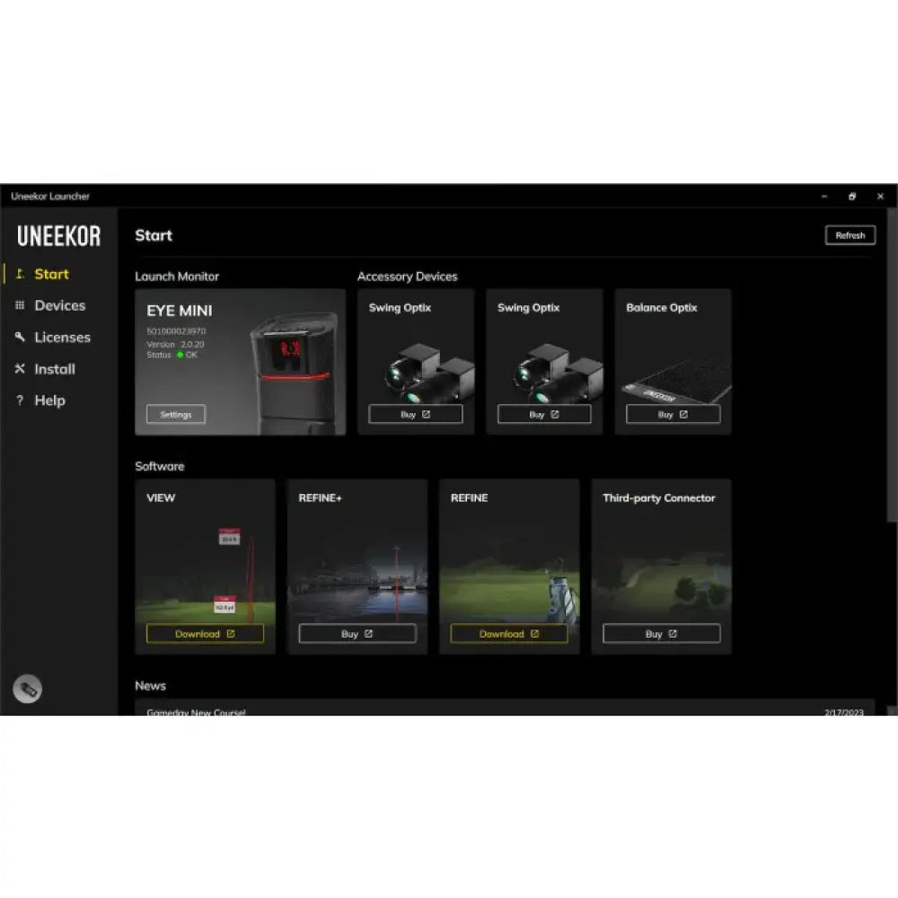 uneekor installer screenshot